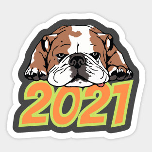 English Bulldog 2021 Sucks Sticker